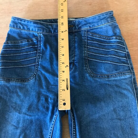 Free People Skinny Jeans Women 26 Blue Mid Rise Medium Wash Stretch Preppy 17251 - Picture 7 of 13
